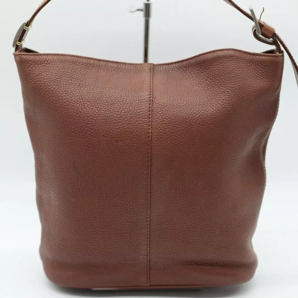 BURBERRY shoulder bag brown leather check authentic - Picture 9 of 16